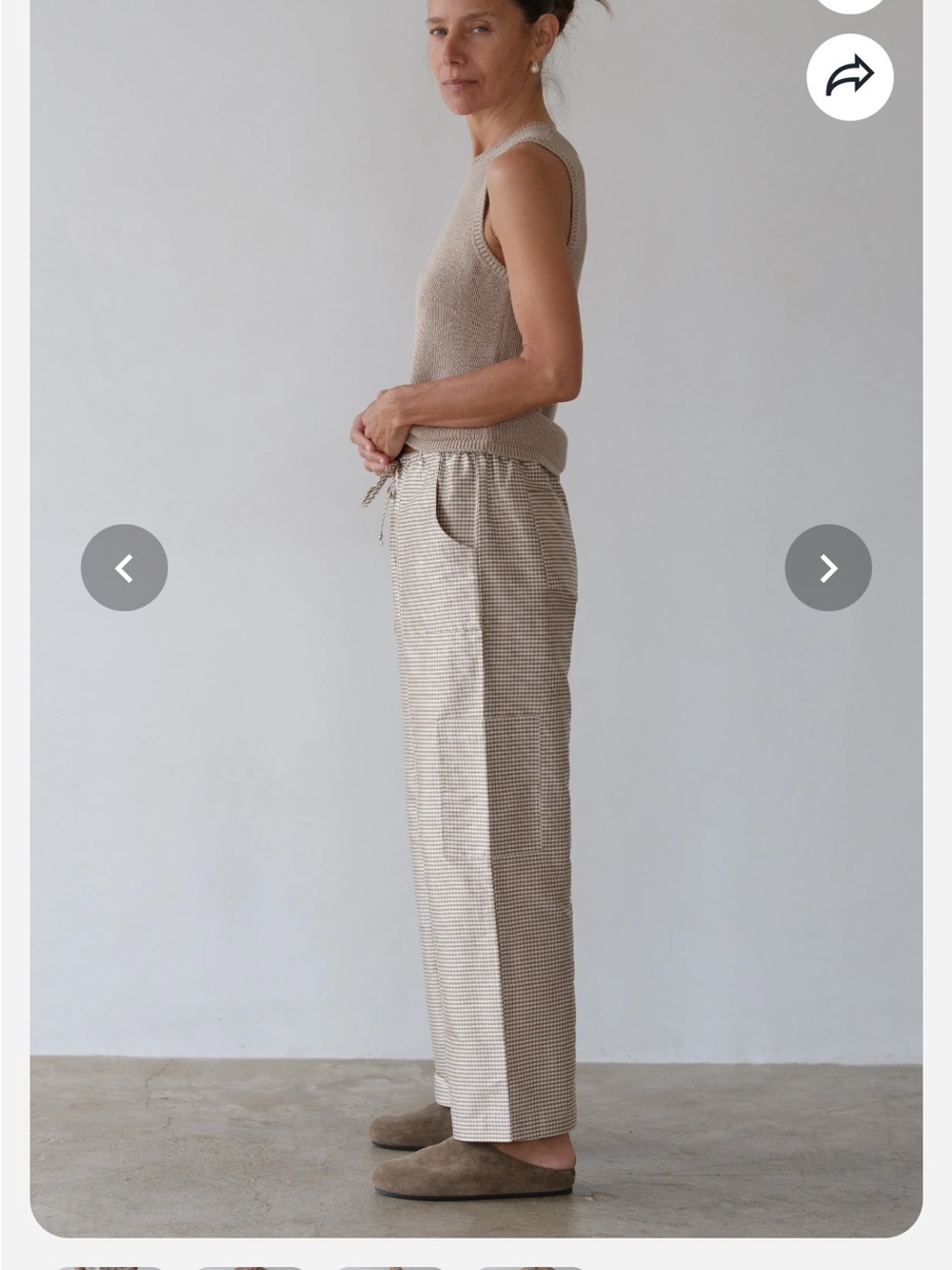 Donni The Silk Taffeta Cargo Pant in color “Shitake” size small - Picture 3 of 6